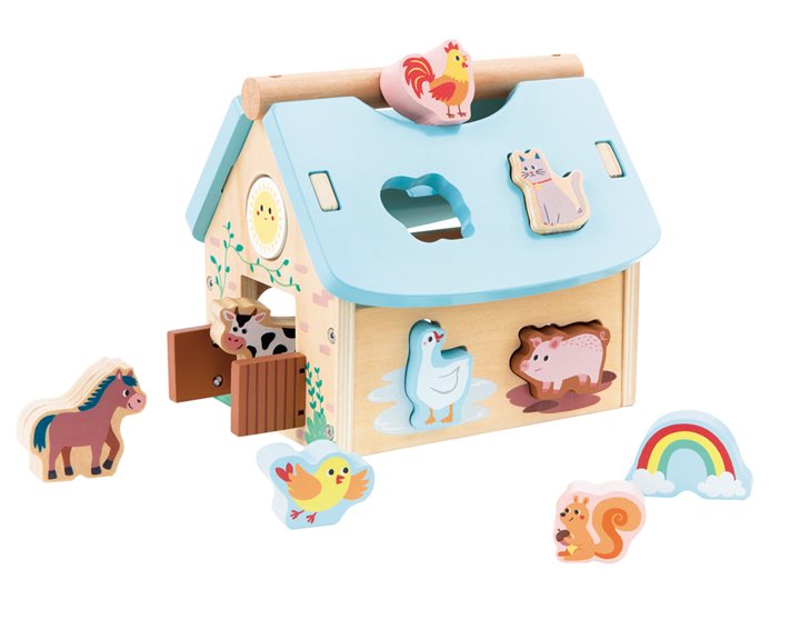 Lelin® Wooden Shape Sorting Farm